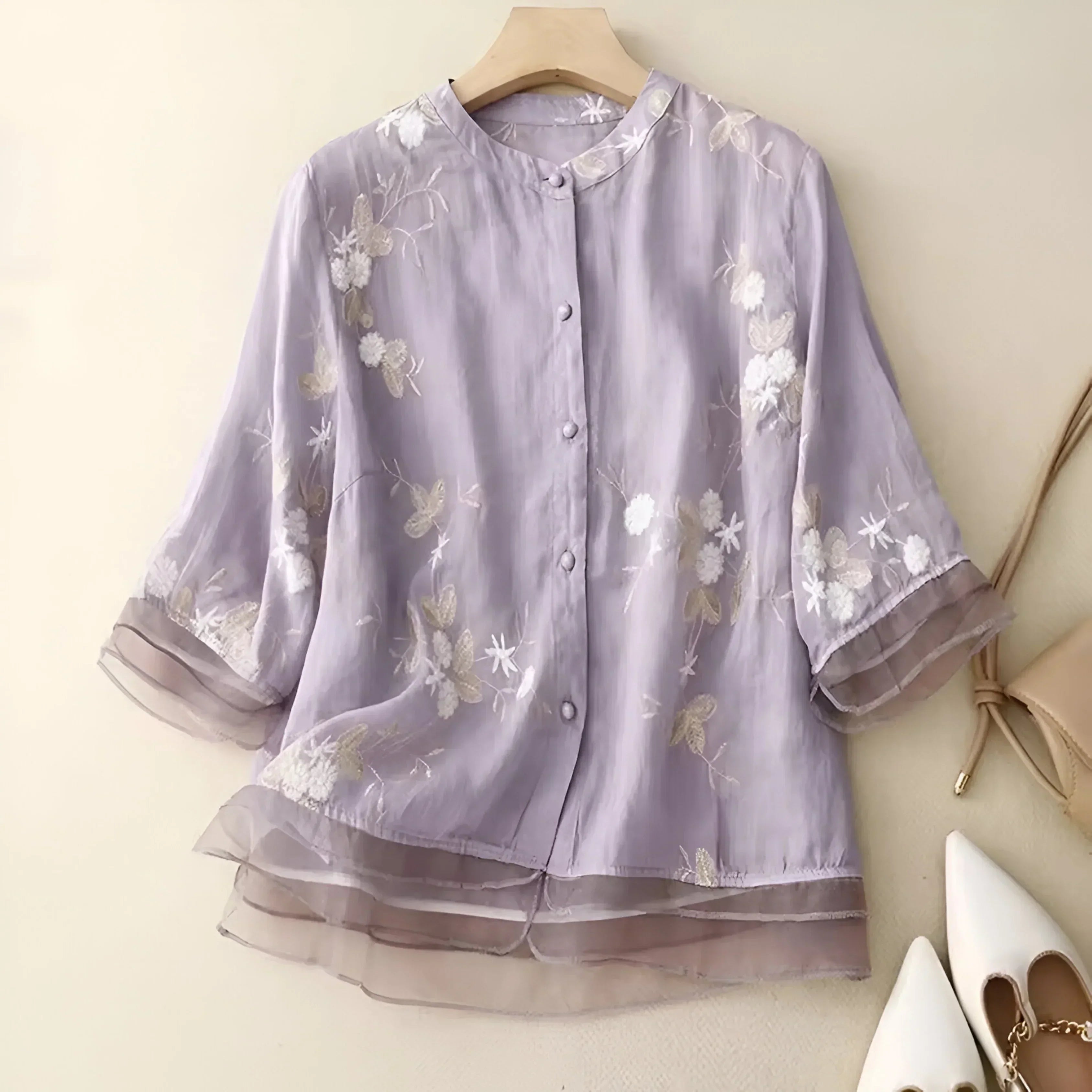 Amelia | Elegante Bloemen Blouse